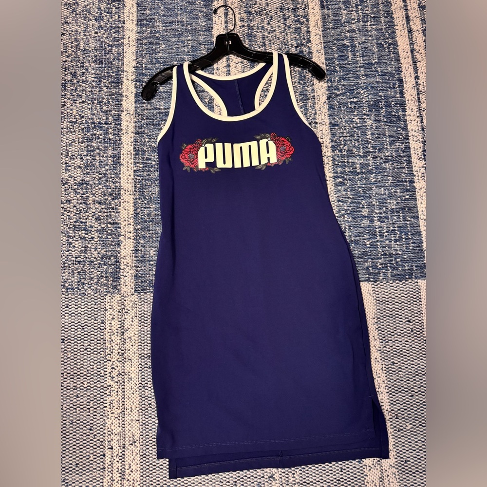 Puma Navy Tank Dress with Floral Accents